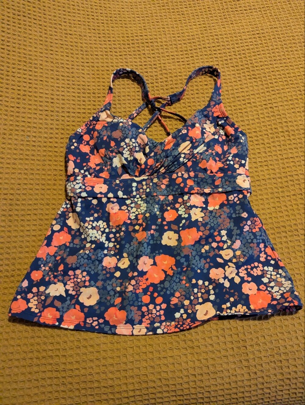 Title Nine Navy Floral Top, 34C